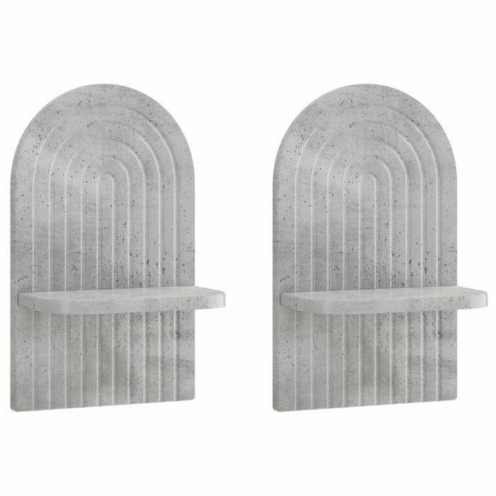 Raft de perete 2 buc. Gri Beton 23 x 13,5 x 37,5 cm WALTI