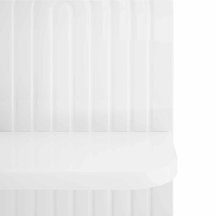 Raft de perete 2 buc. Alb foarte lucios 23 x 13.5 x 37.5 cm WALTI