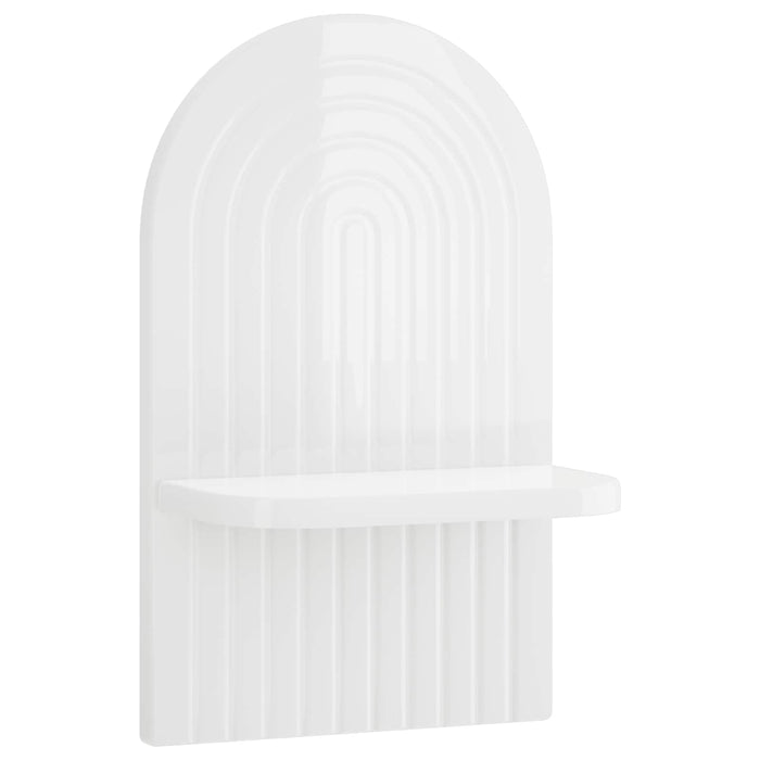 Raft de perete 2 buc. Alb foarte lucios 23 x 13.5 x 37.5 cm WALTI
