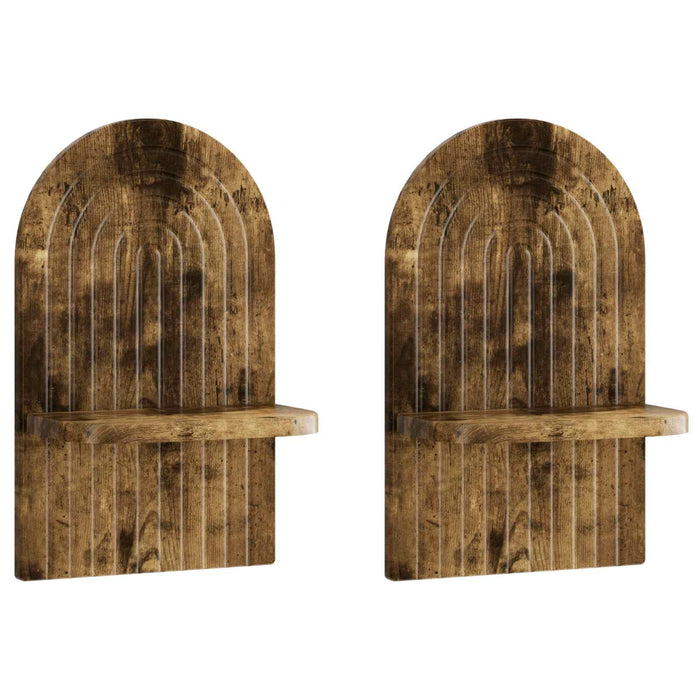 Raft de perete 2 buc. Stejar fumuriu 23 x 13.5 x 37.5 cm WALTI
