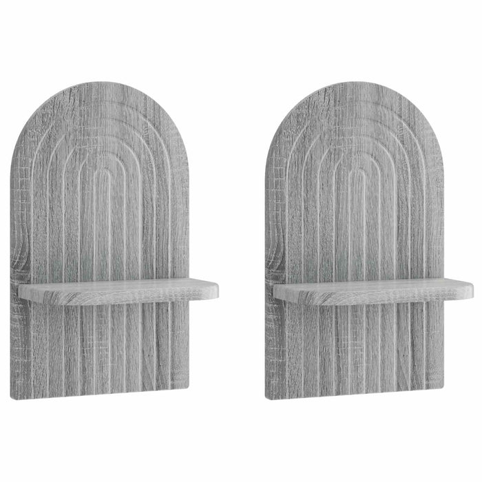 Raft de perete 2 buc. Sonoma gri 23 x 13,5 x 37,5 cm WALTI