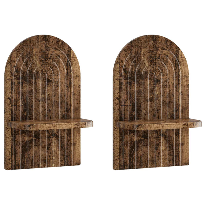 Raft de perete 2 buc. Lemn vechi 23 x 13,5 x 37,5 cm WALTI