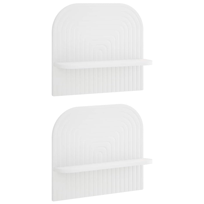 Raft de perete 2 buc. Alb 41 x 13.5 x 37.5 cm Lemn prelucrat WALTI