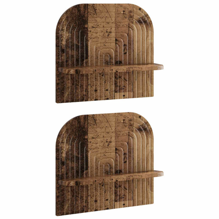 Raft de perete 2 buc. Lemn vechi 41 x 13.5 x 37.5 cm WALTI