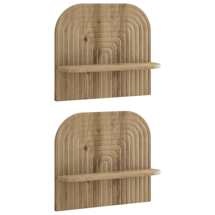 Raft de perete 2 buc. Stejar Artizanal 41 x 13.5 x 37.5 cm WALTI