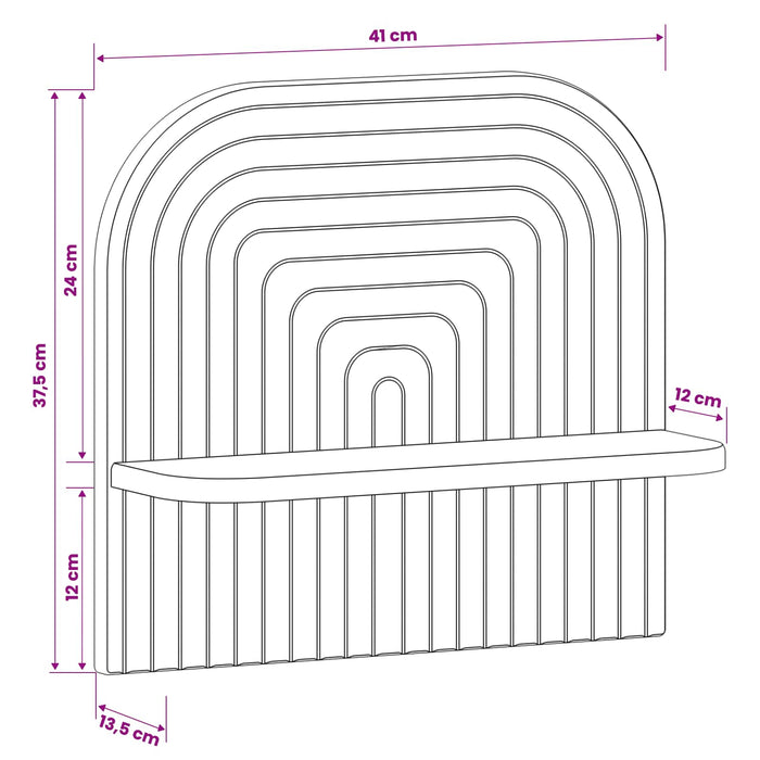 Raft de perete 2 buc. Stejar Artizanal 41 x 13.5 x 37.5 cm WALTI