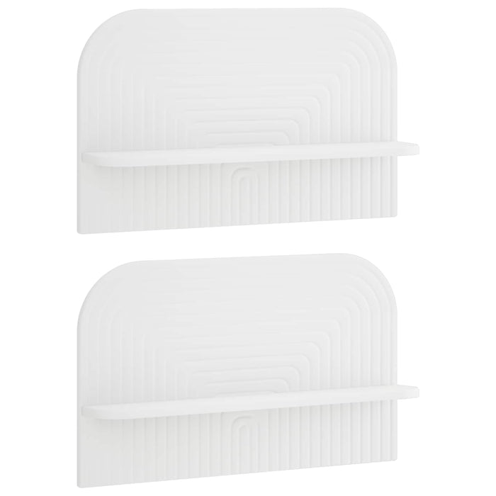 Raft de perete 2 buc. Alb 60 x 13.5 x 37.5 cm Lemn prelucrat WALTI