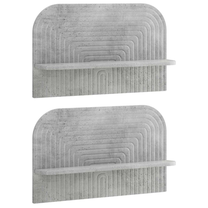 Raft de perete 2 buc. Gri Beton 60 x 13.5 x 37.5 cm WALTI