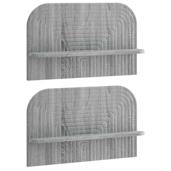 Raft de perete 2 buc. Sonoma gri 60 x 13.5 x 37.5 cm WALTI