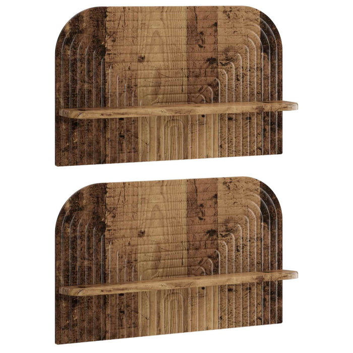 Raft de perete 2 buc. Lemn vechi 60 x 13.5 x 37.5 cm WALTI