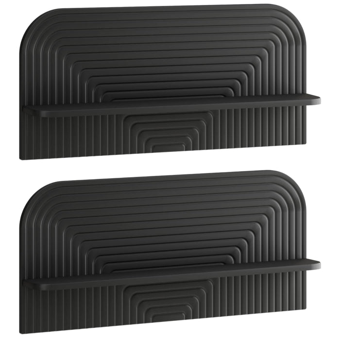 Raft de perete 2 buc. Negru 80.5 x 13.5 x 37.5 cm WALTI
