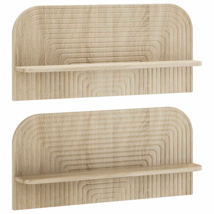Raft de perete 2 buc. Stejar Sonoma 80.5 x 13.5 x 37.5 cm - WALTI WALTI