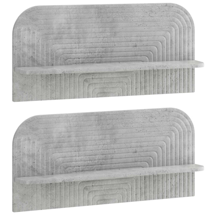 Raft de perete 2 buc. Gri Beton 80.5 x 13.5 x 37.5 cm WALTI