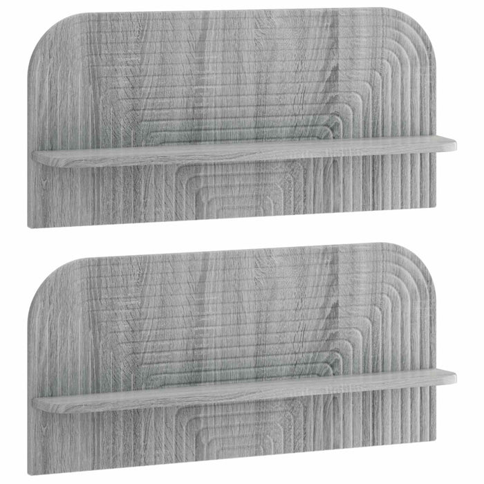Raft de perete 2 buc. Sonoma gri 80,5 x 13,5 x 37,5 cm WALTI