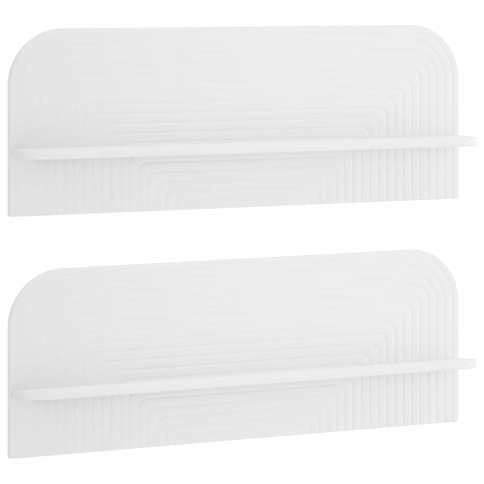 Raft de perete 2 buc. Alb 102 x 13.5 x 37.5 cm Lemn prelucrat WALTI