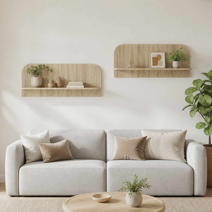 Raft de perete 2 buc. Stejar Sonoma 102 x 13.5 x 37.5 cm WALTI