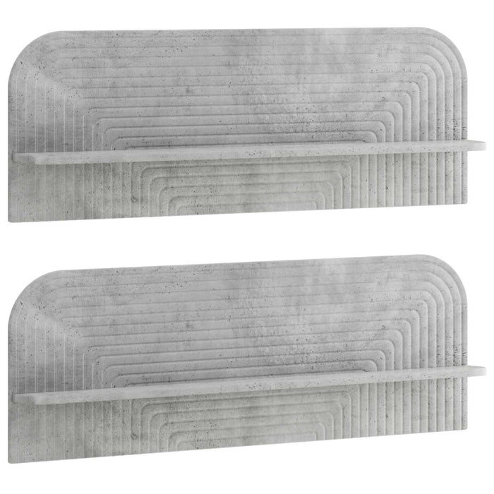 Raft de perete 2 buc. Gri Beton 102 x 13.5 x 37.5 cm WALTI