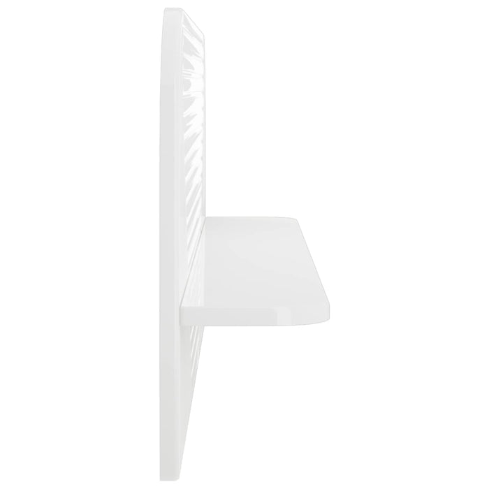 Raft de perete 2 buc. Alb foarte lucios 102 x 13.5 x 37.5 cm WALTI