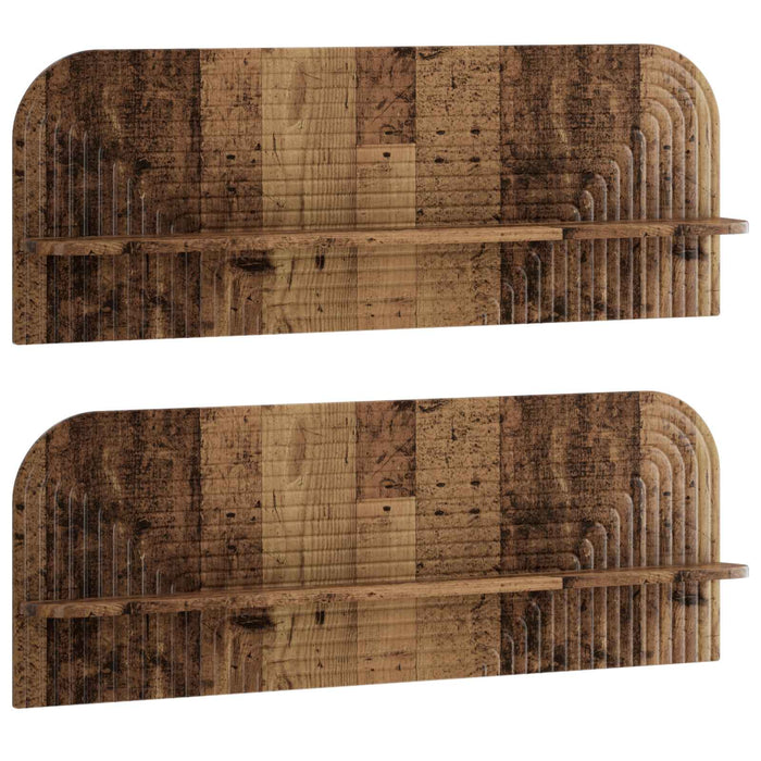 Raft de perete 2 buc. Lemn vechi 102 x 13.5 x 37.5 cm WALTI