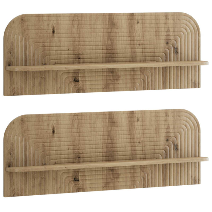 Raft de perete 2 buc. Stejar Artizanal 102 x 13.5 x 37.5 cm WALTI