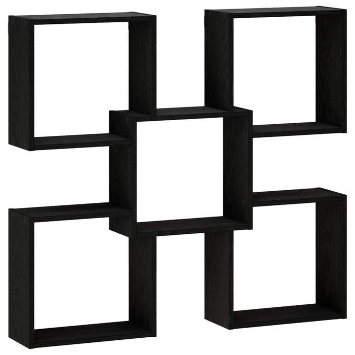 Raft de perete Negru 99,5 x 17 x 91 cm Lemn prelucrat WALTI