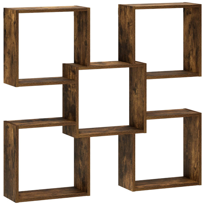 Raft de perete Stejar fumuriu 99,5 x 17 x 91 cm Lemn prelucrat WALTI