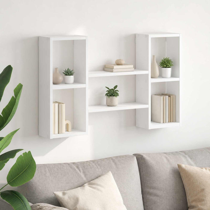 Raft de perete Alb 102 x 17 x 59 cm Lemn prelucrat WALTI