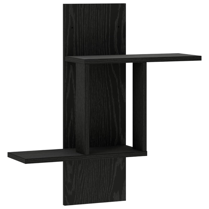 Raft de perete Stejar Negru 59 x 17 x 63 cm Lemn prelucrat WALTI