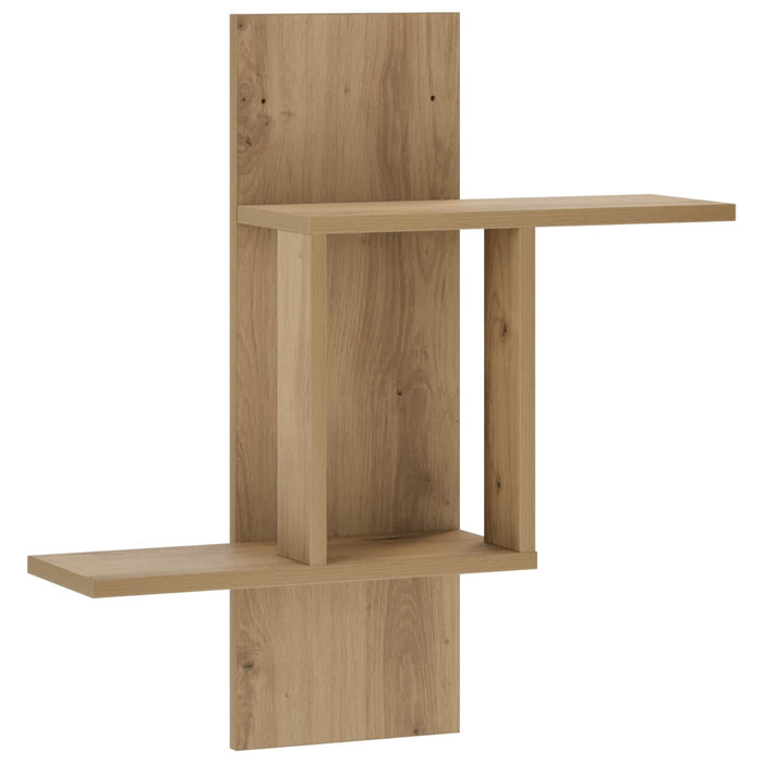 Raft de perete Stejar Artizanal 59 x 17 x 63 cm Lemn prelucrat WALTI