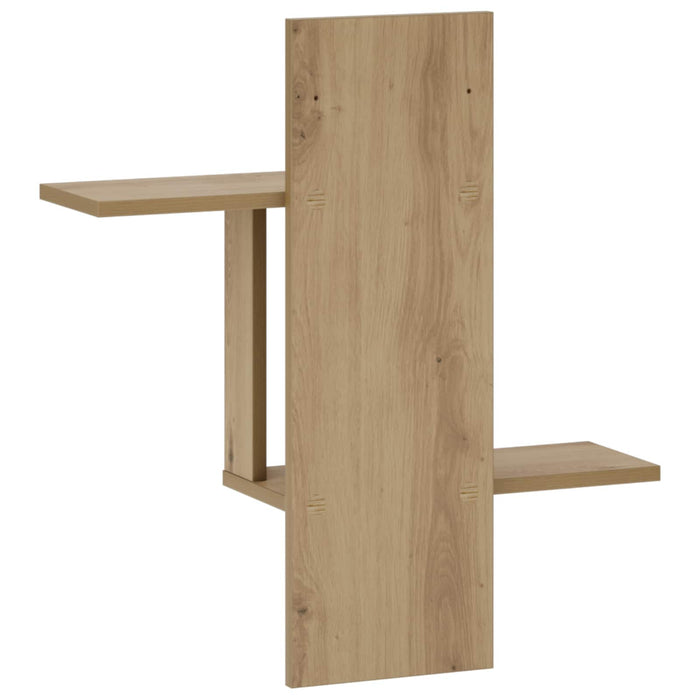 Raft de perete Stejar Artizanal 59 x 17 x 63 cm Lemn prelucrat WALTI