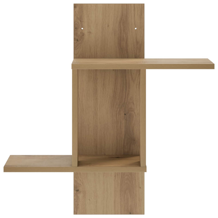 Raft de perete Stejar Artizanal 59 x 17 x 63 cm Lemn prelucrat WALTI