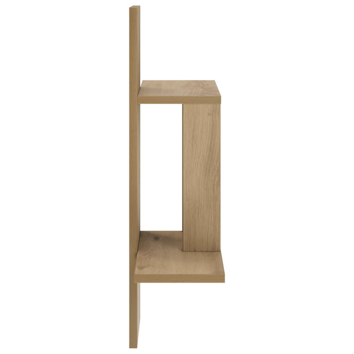 Raft de perete Stejar Artizanal 59 x 17 x 63 cm Lemn prelucrat WALTI