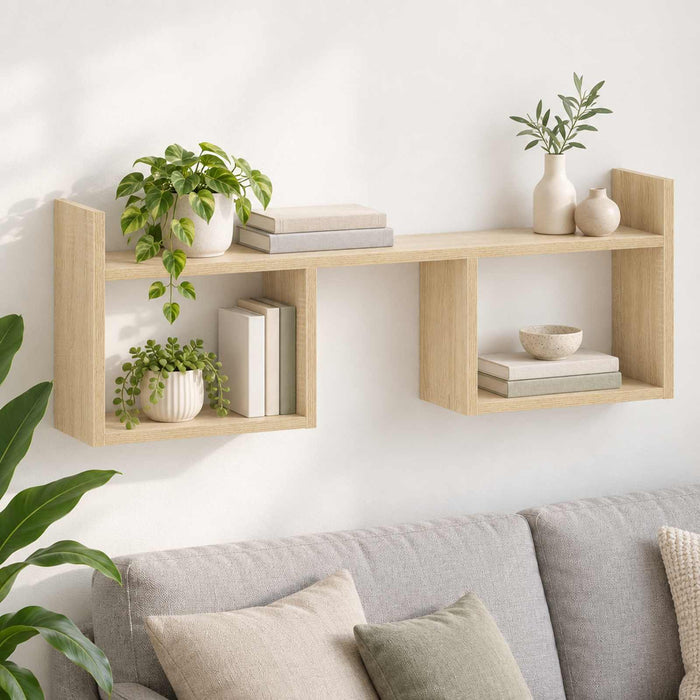 Raft de perete Stejar Sonoma 90 x 17 x 32 cm Lemn prelucrat WALTI
