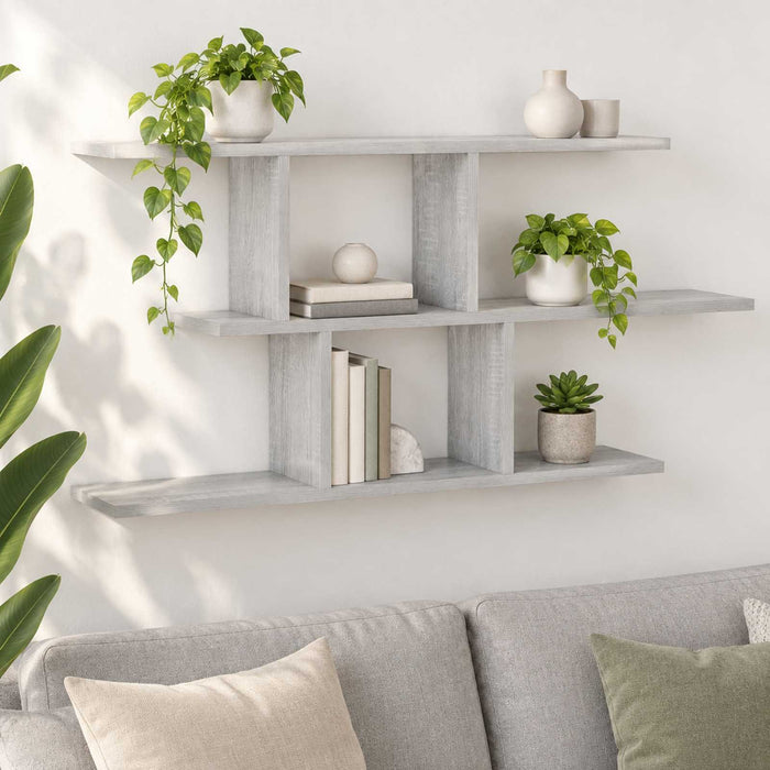 Raft de perete Sonoma gri 100 x 17 x 45.5 cm Lemn prelucrat WALTI