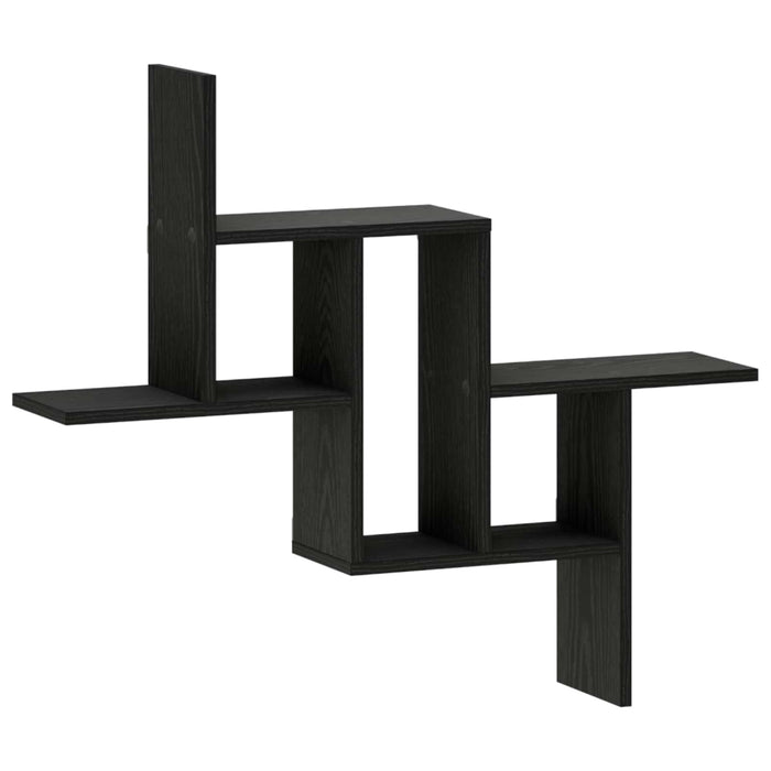 Raft de perete Stejar Negru 87 x 17 x 75 cm Lemn prelucrat WALTI