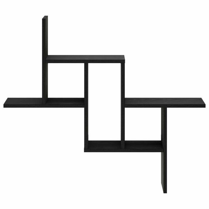 Raft de perete Stejar Negru 87 x 17 x 75 cm Lemn prelucrat WALTI