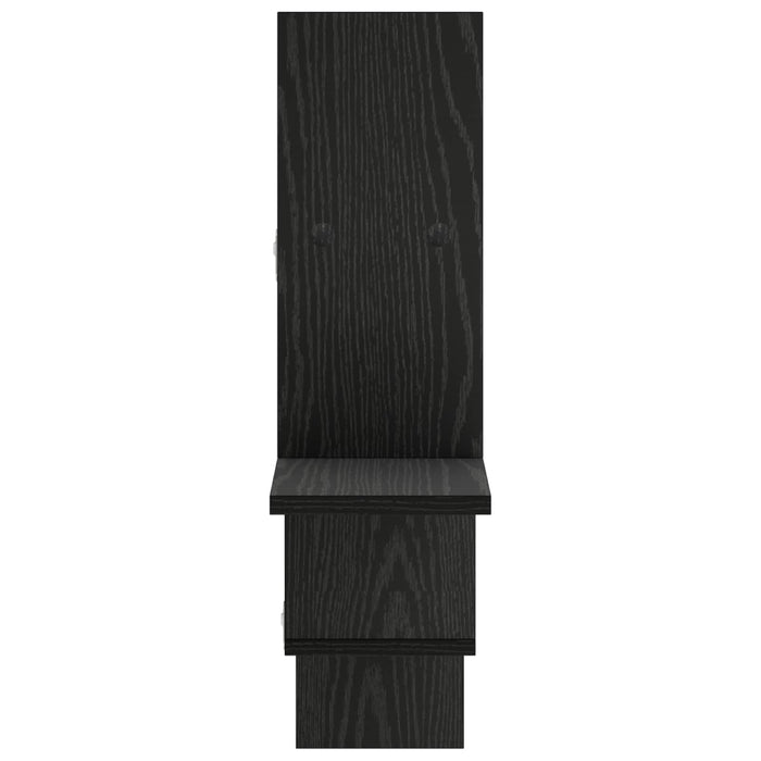 Raft de perete Stejar Negru 87 x 17 x 75 cm Lemn prelucrat WALTI