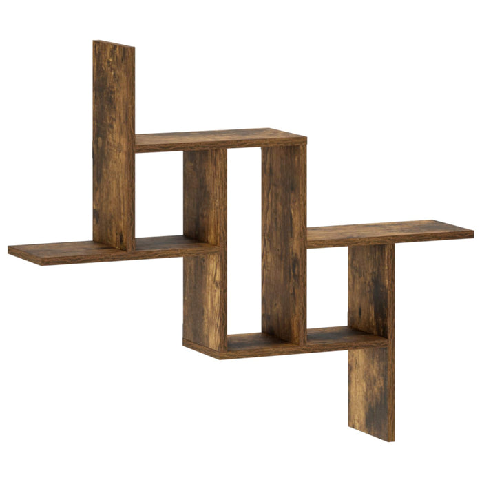 Raft de perete Stejar fumuriu 87 x 17 x 75 cm Lemn prelucrat WALTI