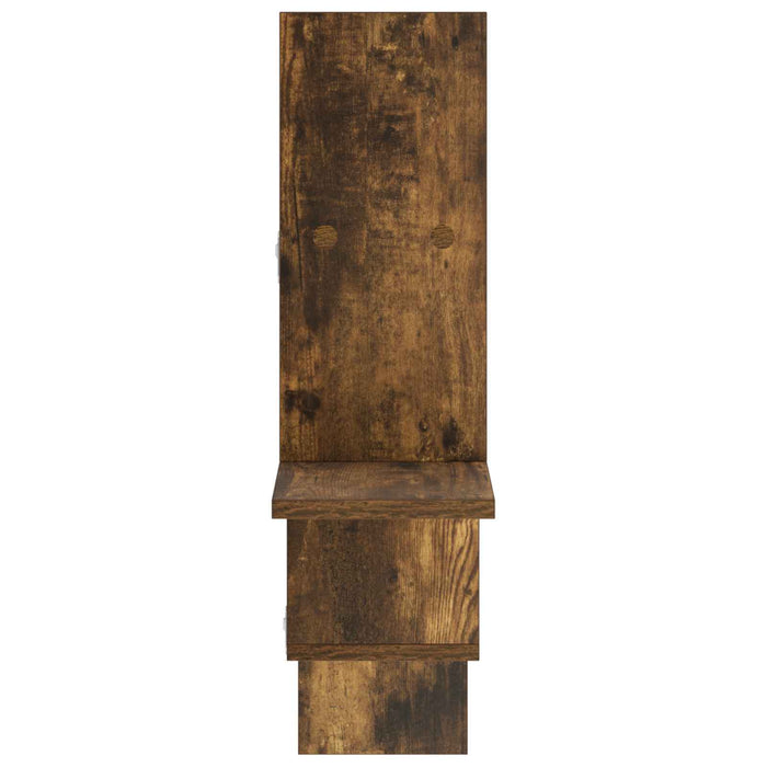 Raft de perete Stejar fumuriu 87 x 17 x 75 cm Lemn prelucrat WALTI