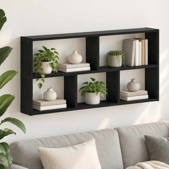 Raft de perete Stejar Negru 102 x 17 x 50 cm Lemn prelucrat WALTI