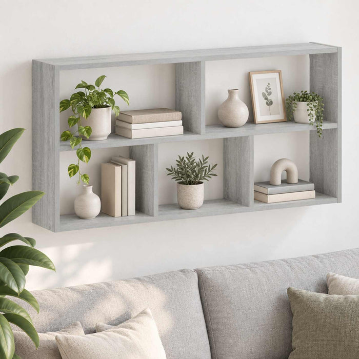 Raft de perete Sonoma gri 102 x 17 x 50 cm Lemn prelucrat WALTI
