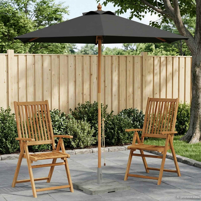 Parasol de Grădină Ø 210 x 237 cm Lemn de eucalipt masiv WALTI
