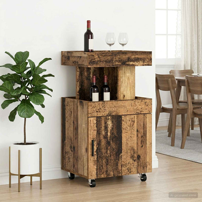 Carucior de Bar Lemn de stejar 50 x 41 x 89 cm Lemn prelucrat WALTI
