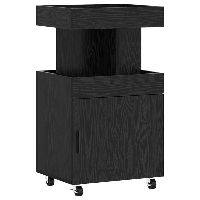 Carucior de Bar Stejar Negru 50 x 41 x 89 cm Lemn prelucrat WALTI