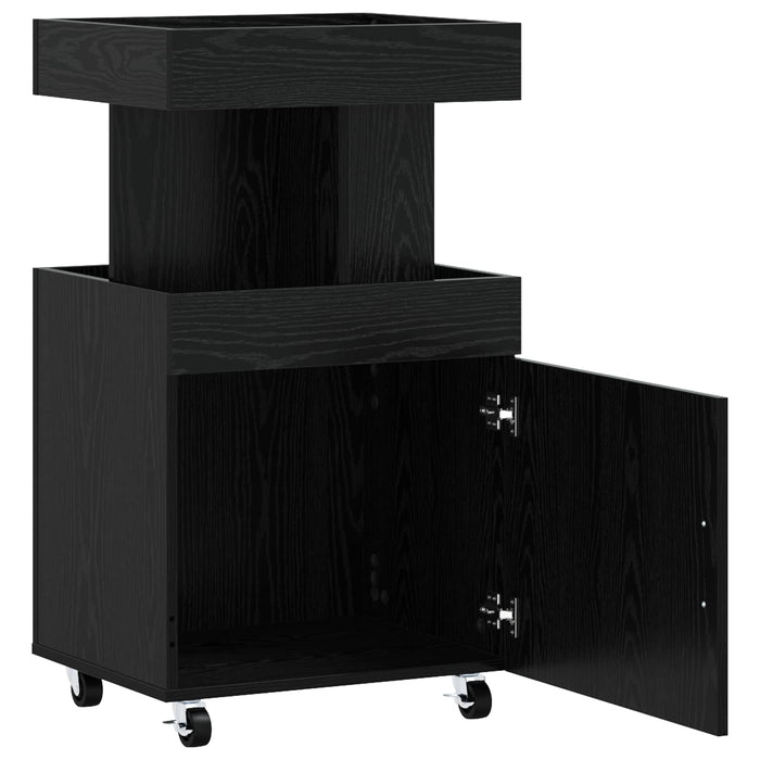 Carucior de Bar Stejar Negru 50 x 41 x 89 cm Lemn prelucrat WALTI