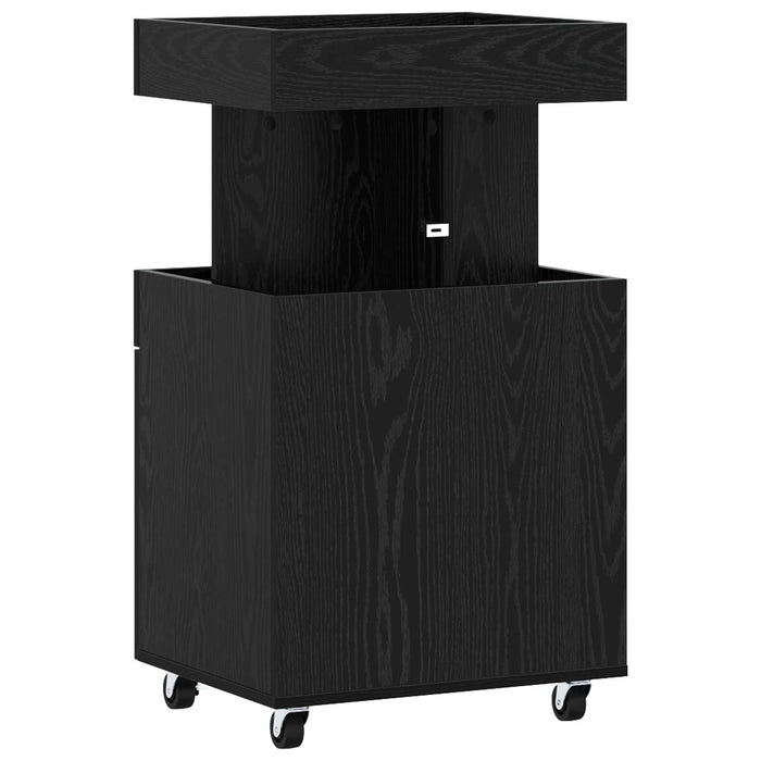 Carucior de Bar Stejar Negru 50 x 41 x 89 cm Lemn prelucrat WALTI