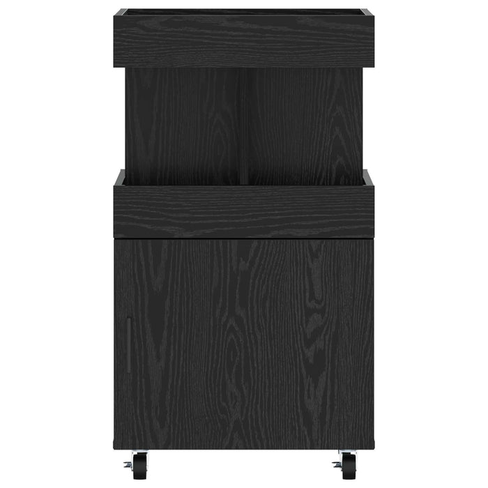 Carucior de Bar Stejar Negru 50 x 41 x 89 cm Lemn prelucrat WALTI