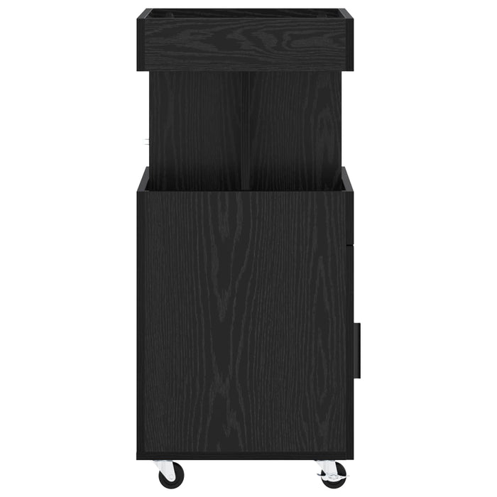 Carucior de Bar Stejar Negru 50 x 41 x 89 cm Lemn prelucrat WALTI