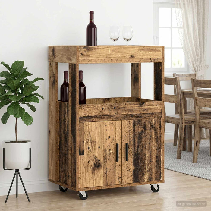 Carucior de Bar Lemn de stejar 60 x 39.5 x 89 cm Lemn prelucrat WALTI