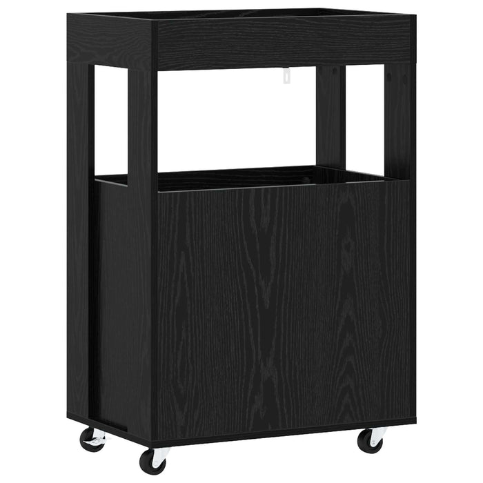 Carucior de Bar Stejar Negru 60 x 39.5 x 89 cm Lemn prelucrat WALTI